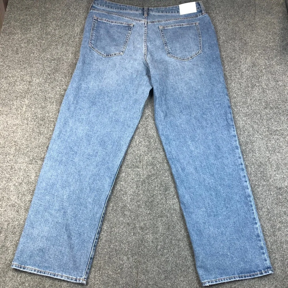 Edited by Remi Bader High Rise‎ Wide Leg Jeans Light Wash Size 16 VTG Y2K